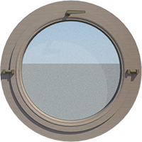 Деревянное окно - круг из лиственницы Модель 104 Береза